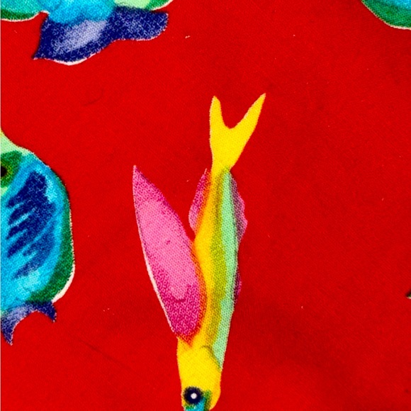 STEVE SCHEINER Vibrant 100% Cotton Executive Fish Designed Necktie Tie Pre-Owned - Picture 2 of 6